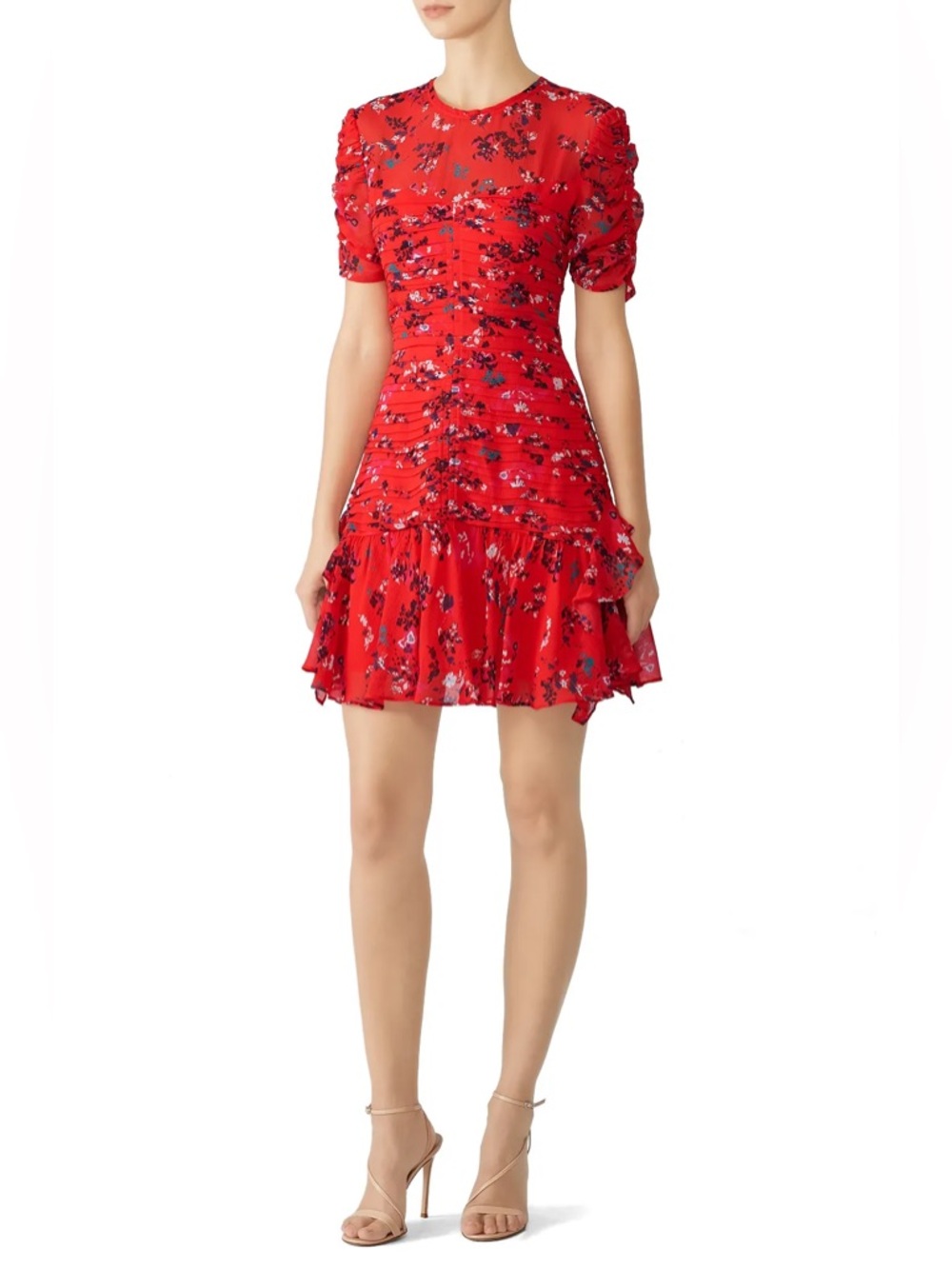 Tanya Taylor Floral Clusters Carti Dress Silk Size 4